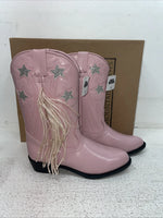 New Kids Pink With Fringe Smoky Mountain Cowboy Boots. 1058 C 13. 23-54