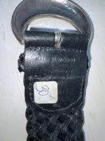 New Black Genuine Leather Braided 38” Belt #8840/01 Z-108