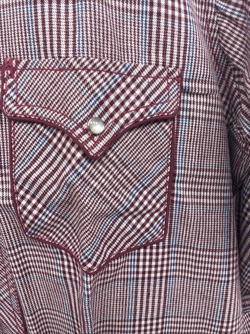 New Kids Champion Western Red Design Long Sleeve Pearl Snap Size 18 CC-116