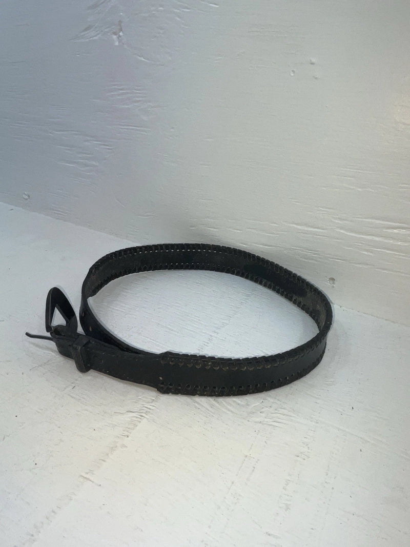 New Black Genuine Leather Weaved 28” Belt #4591 JJ-108
