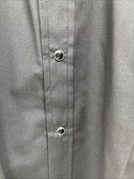 New Men’s ELY cattleman Black Simple Short Sleeve Pearl Snap 2XL H-55