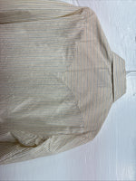 New Women’s Panhandle Slim Tan Stripe Long Sleeve Pearl Snap 16 XL DD-13 