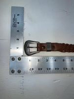 New Brown Genuine Leather Braided 32” Belt #02/4700 JJ-98
