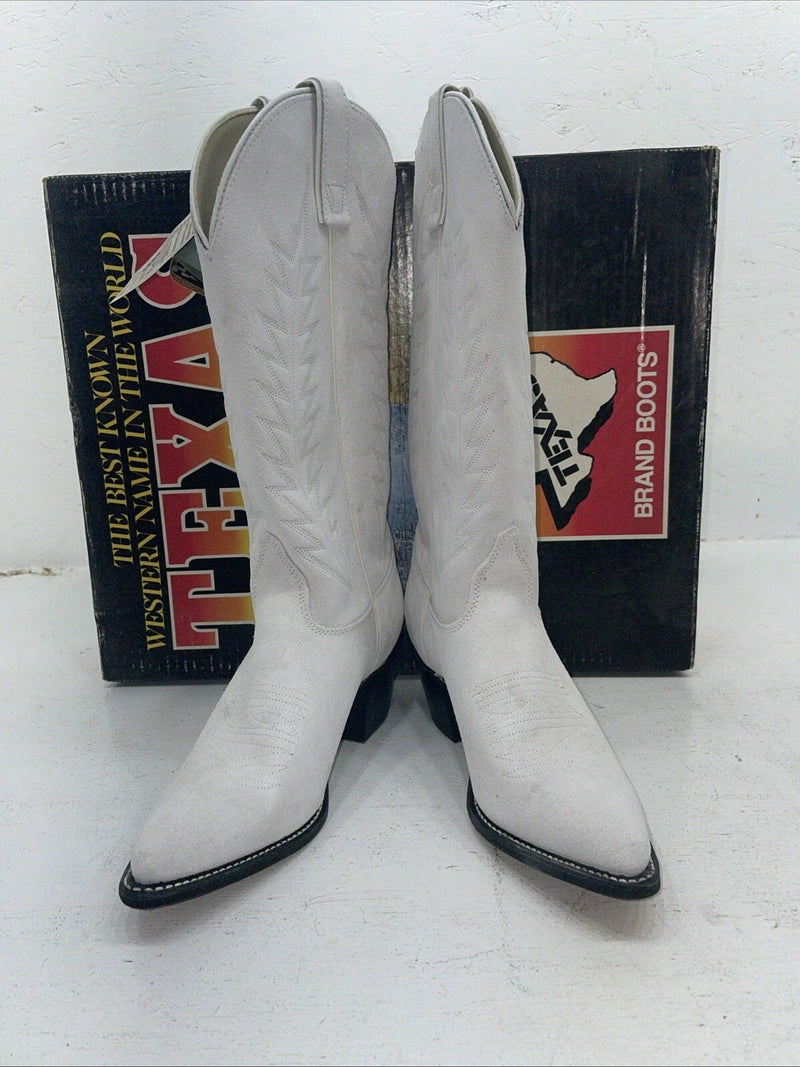 New Women’s White Texas Brand Cowboy Boots. L 198917 7 M. 18-21