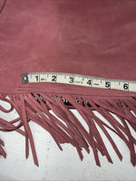 NOS Pink Show Chaps With Fringe Adjustable Waist 31” I-79
