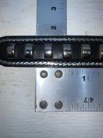 New Black Genuine Leather Nocona Silver Pendent 32” Belt #2410601 Z-104