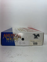 New Men’s Brown American West Cowboy Boots. 68103 14 D. 8-66