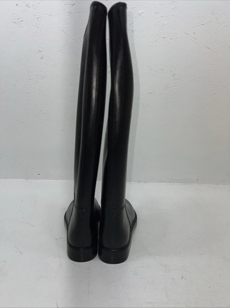 New Women’s Black Cadett Rubber English Riding Boots. 790191 7 W. 12-29