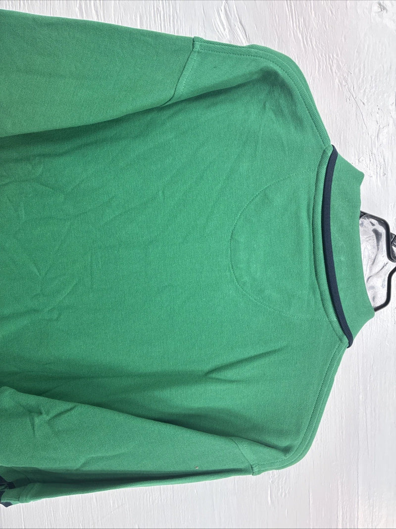 New Men’s Wrangler Green Black Short Sleeve Polo Shirt XL T-22