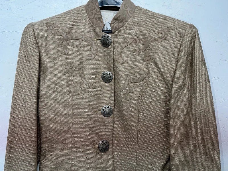 New Women’s Longhorn Brown Short Jacket Medium #5834 CC-605