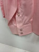 New Women’s White Horse Pink Gem Long Sleeve Pearl Snap XL II-2