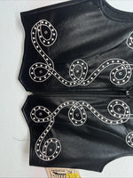 New Women’s Black 1849 Authentic Ranchwear Beaded Western Show Vest Medium WW-81