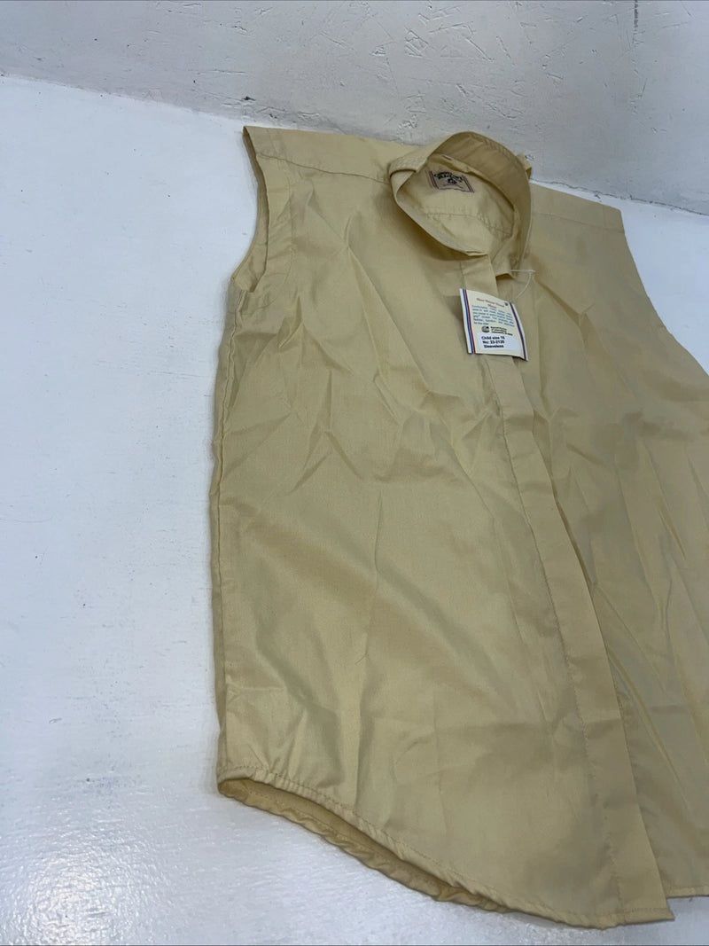 New Children’s Yellow Tough 1 Sleeveless English Riding Shirt. 16 23-2125 G-47