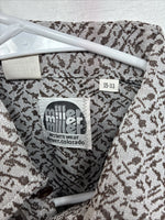 New Women’s Miller Brown Design Long Sleeve Pearl Snap Size 15 MM-27
