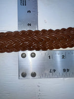 New Brown Genuine Leather Braided 32” Belt #02/4709 JJ-6