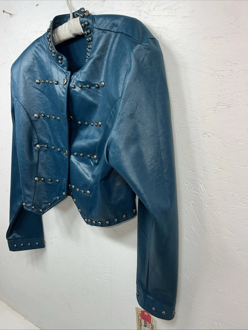 New Women’s Turquoise 1849 Authentic Ranchwear Show Jacket Large #2734 UU-18