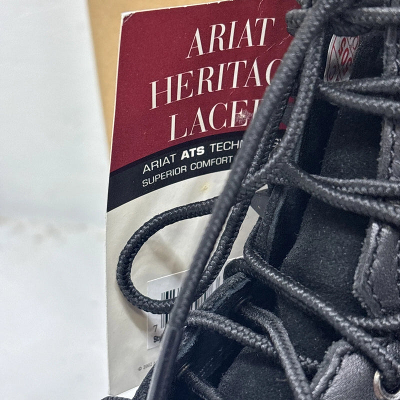 Black Lace Up Women’s Work Boots Size 7b 17-3