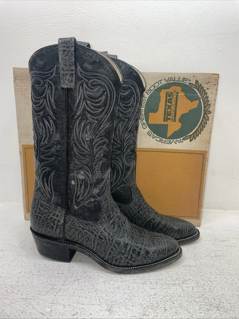 New Men’s Black Texas Brand Cowboy Boots. 6035 8.5 8 1/2 D. 3-92
