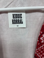 New Kids Kiddie Korral Red Western Design Sleeveless Vest Size Medium YY-33