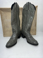 New Women’s Gray Texas Brand Cowboy Boots. L29 5.5 5 1/2 M. 20-60