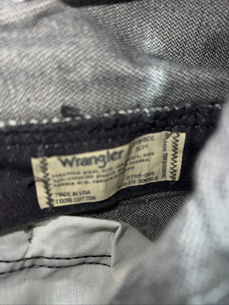 New Boys Grey Wrangler Pro Rodeo Cowboy Cut Denim Jeans. 11/23 1/2 B-38