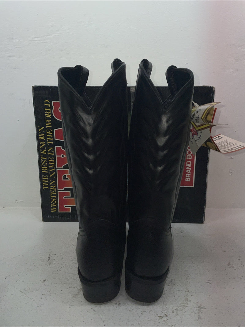 New Men’s Black Texas Brand Cowboy Boots. 251542361 10.5 10 1/2 D. 7-53