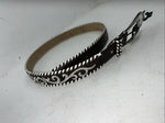 New Geniune Leather Nocona Brown White Belt Large #N3488802 W-9