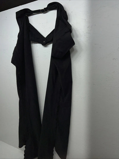 NOS Gray Fabric Show Chaps Adjustable Waist 41” L-41