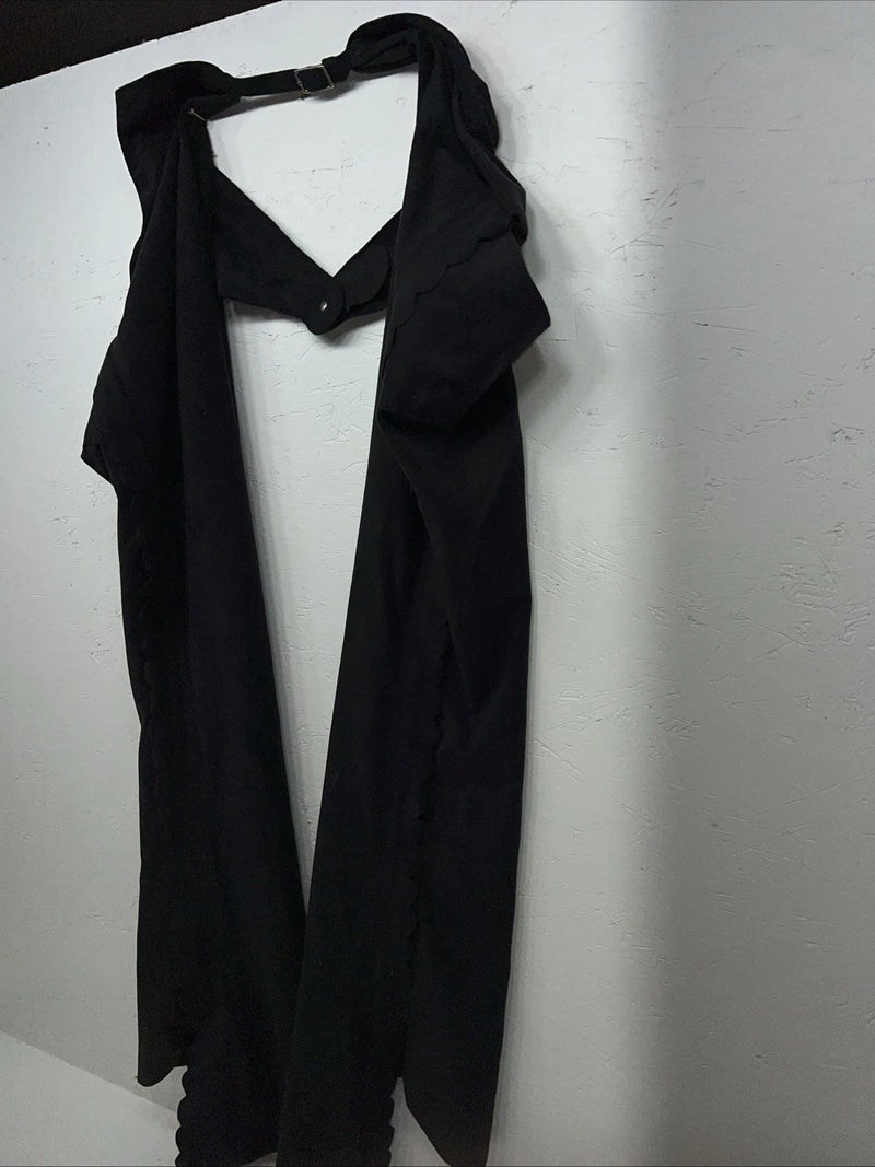 NOS Gray Fabric Show Chaps Adjustable Waist 41” L-41