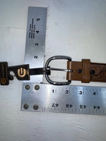 New Brown Genuine Leather Chambers Wildlife Tooled 30” Belt #6381 Z-167