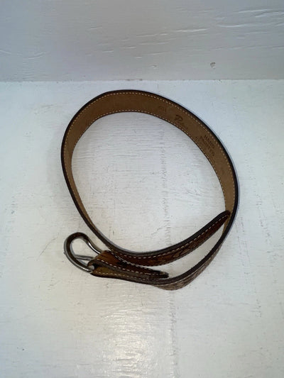 New Brown Genuine Leather Perkies Tooled 26” Belt #601 NN-6