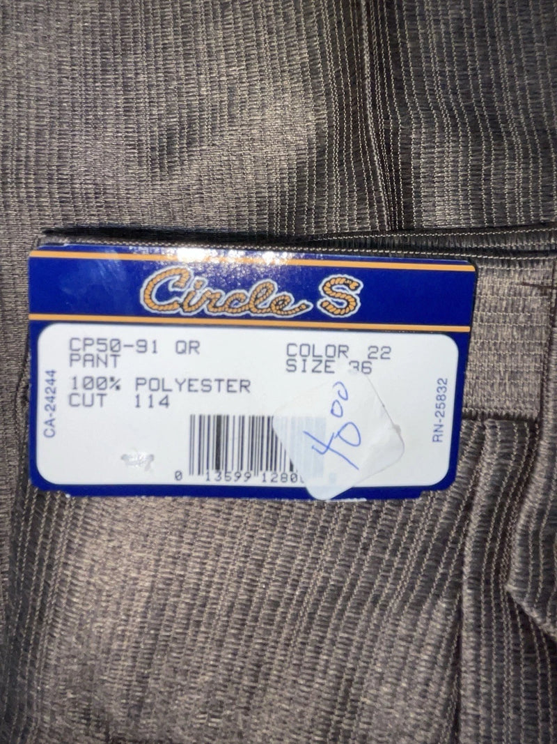 New Vintage Brown Circle S Polyester Pants #CP5091 SS-12