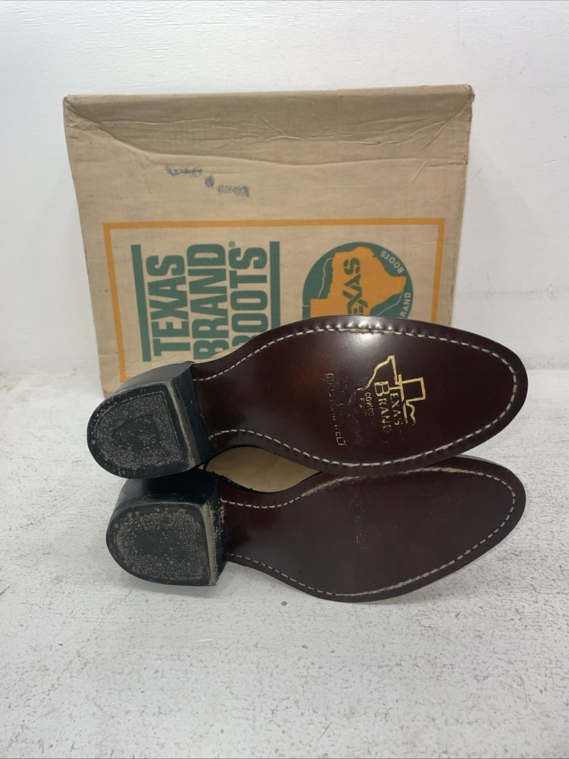 New Men’s Cream Texas Brand Cowboy Boots. 7899 7.5 7 1/2 D. 1-72