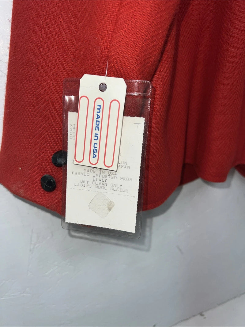 New Women’s Red Pioneer Wear Wool Blazer 14 #06151 UU-1