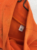 New Natural Born Winner Orange Sparkle Long Sleeve Shirt Petite TT-98