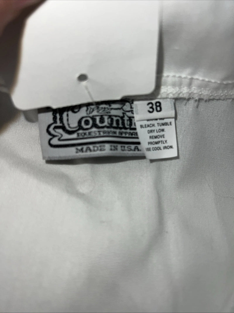 New Women’s White Townana Country Long Sleeve English Riding Shirt. 38 G-48