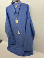 New Men’s ELY Cattleman Blue Long Sleeve Button Up 20.5 X 36 4XL E-100