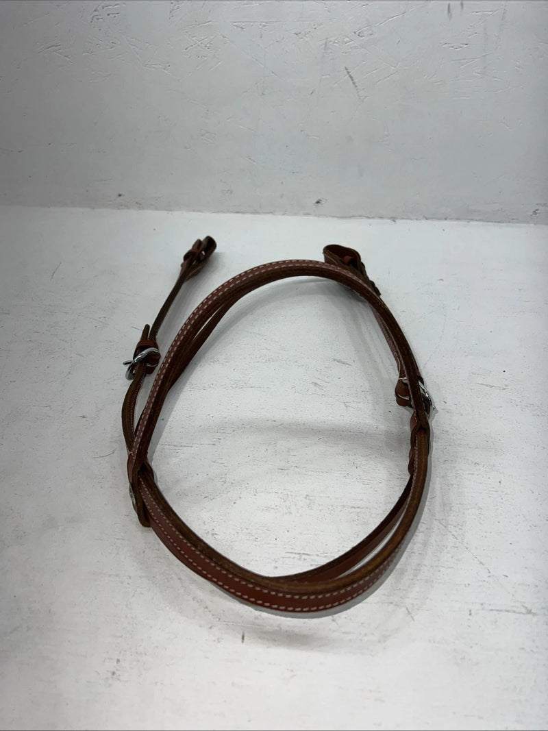 New Leather Trainer Dark Oil Browband Headstall Silver Buckles S-60