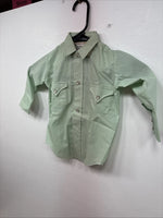 New Kids Karman Green Long Sleeve Pearl Snap Size 1 DD-147