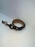 New Black Genuine Leather Nocona Silver Pendent 32” Belt #K411 Z-149