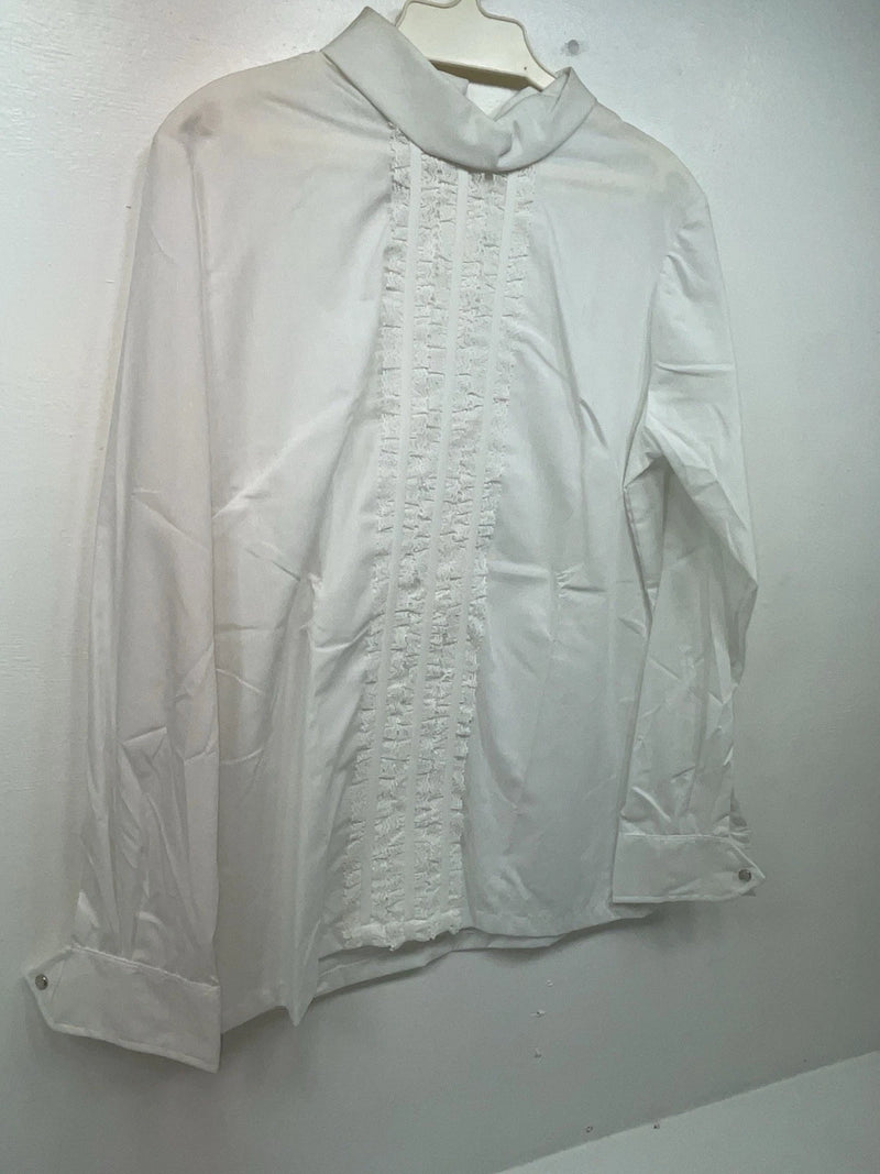 New Women’s White Fenton Long Sleeve Shirt 3B-30