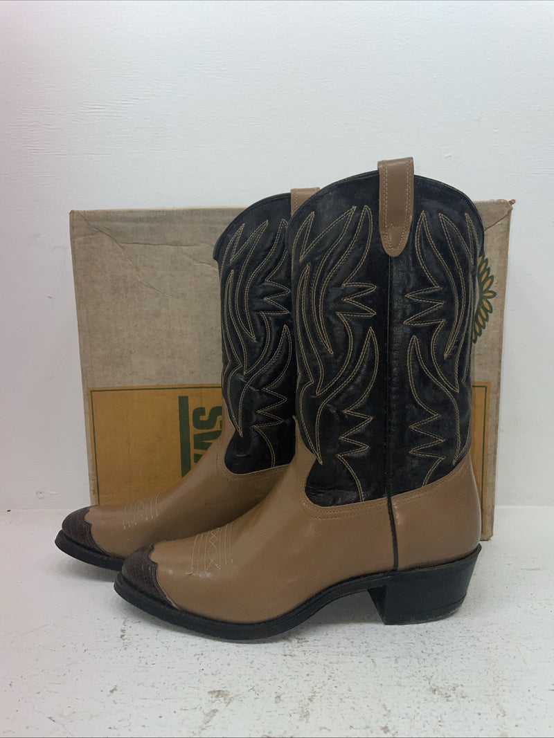 New Men’s Brown Texas Brand Cowboy Boots. 6544 10.5 10 1/2 D. 7-61