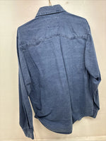 New Women’s Outback Tough Blue Jena Long Sleeve Button Up Small MM-68