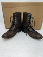New Women’s Brown Lace Up Old West Cowboy Boots. 045 6 D. 20-143