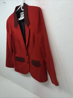 New Women’s Red Pioneer Wear Wool Blazer 14 #06151 UU-1