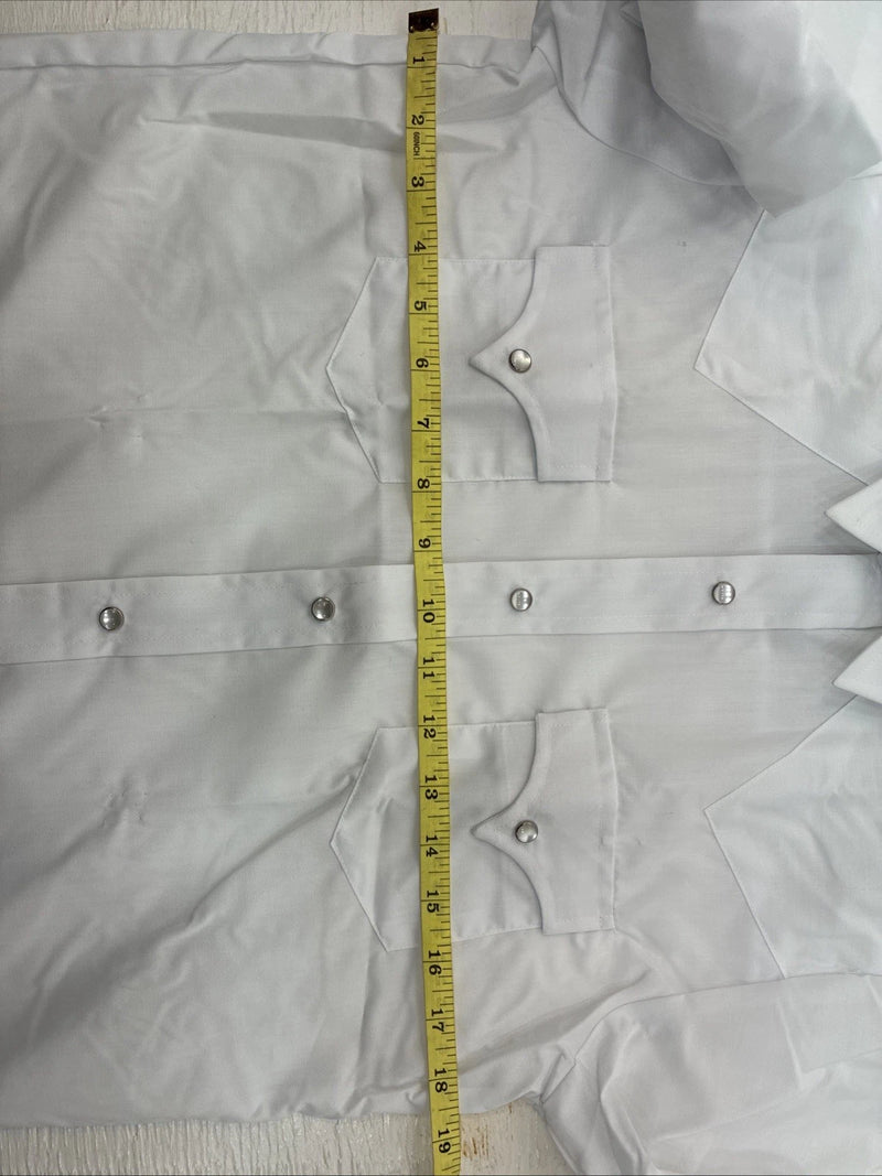 New Boys Champion Western White Long Sleeve Pearl Snap 16 CC-79