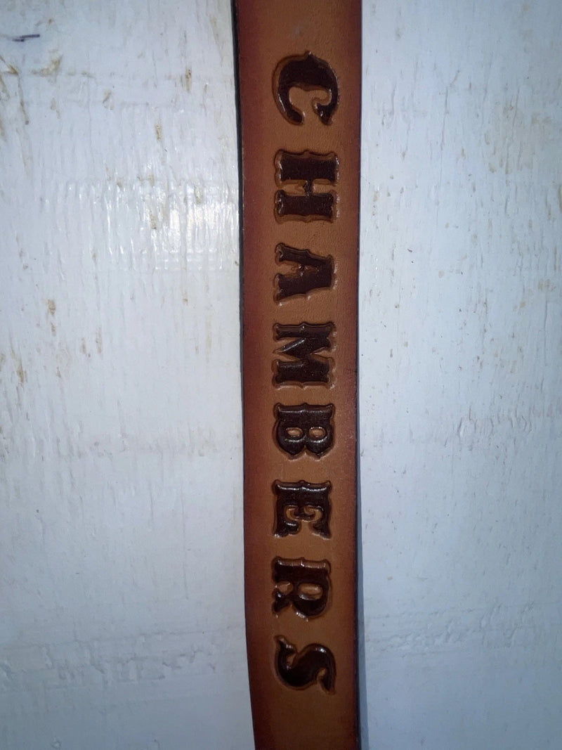 New Brown Genuine Leather Chambers Tooled 34” Belt #6412-75 Z-107