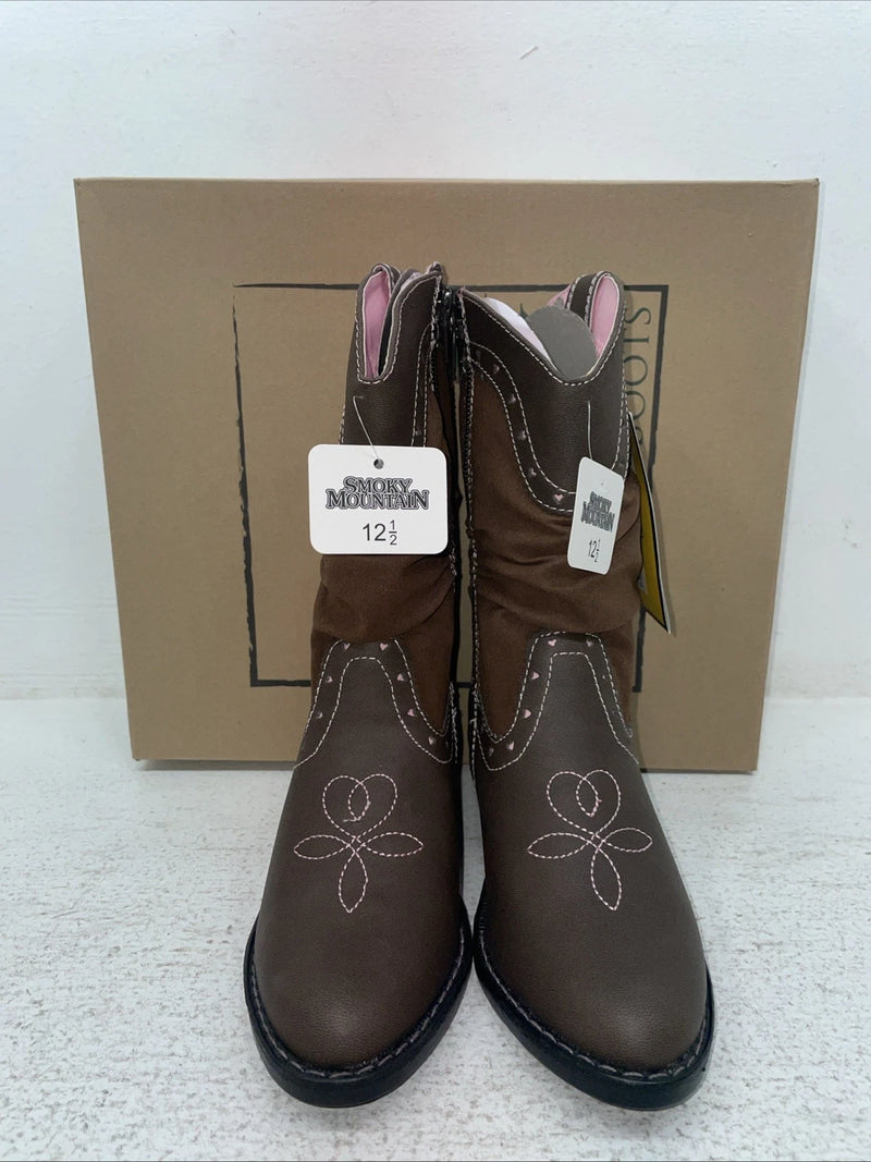 New Kids Brown Smoky Mountain Cowboy Boots. 1122 C 12.5 12 1/2. 23-11