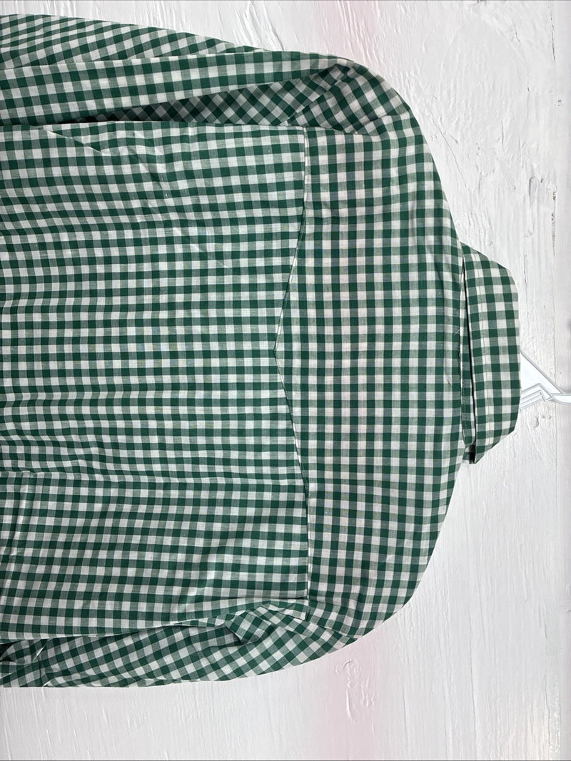 New Men’s Dee-Cee Green Checkered Long Sleeve Pearl Snap Medium O-36