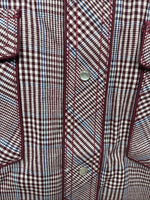 New Men’s Champion Western Red Plaid Long Sleeve Pearl Snap 16.5 Large X-68